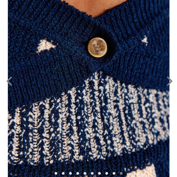 EENK ULLYD Ullid Knit Halter Top + shorts - Navy Beige Stripe SZ M $598 - Picture 10 of 10